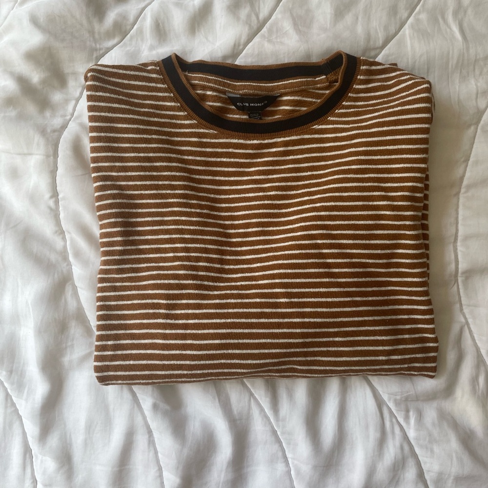 Club Monaco Men’s Knit Long Sleeve Shirt (Size Medium)